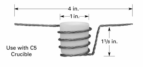 B10 tungsten filament basket with crucible for thermal evaporation