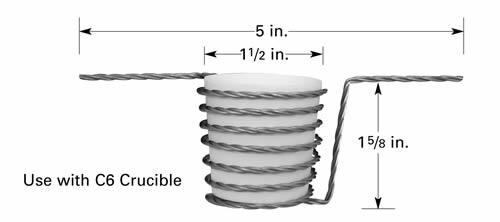 B11 tungsten filament basket with crucible for thermal evaporation