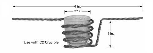 B9 tungsten filament basket with crucible for thermal evaporation