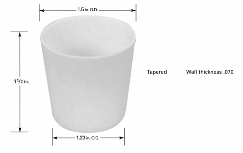 C6 C6 tapered crucible