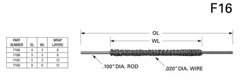 F16 tungsten rod source for thermal evaporation