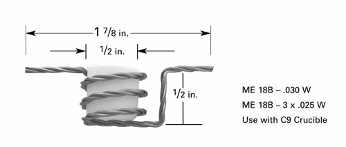 ME-18B ME-18B micro-electronic tungsten filament basket with crucible for thermal evaporation