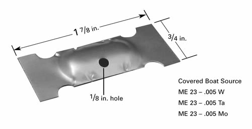 ME-23 ME-23 micro-electronic covered boat for thermal evaporation
