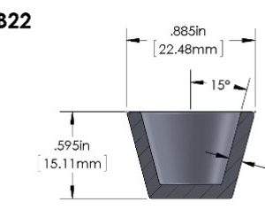 RDM-EB22 4 cc capacity e-beam liner