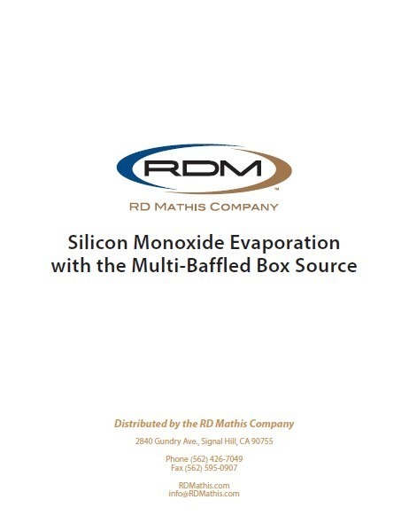 Technical library paper about Silicon Monoxide Evaporation with the Multi-Baffled Box Source