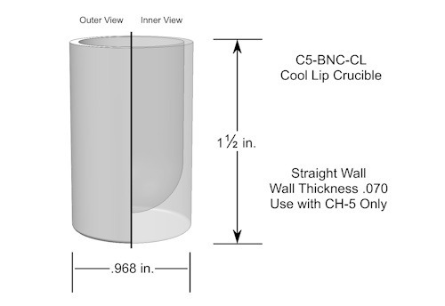 C5-BNC-CL Cool Lip Crucible
