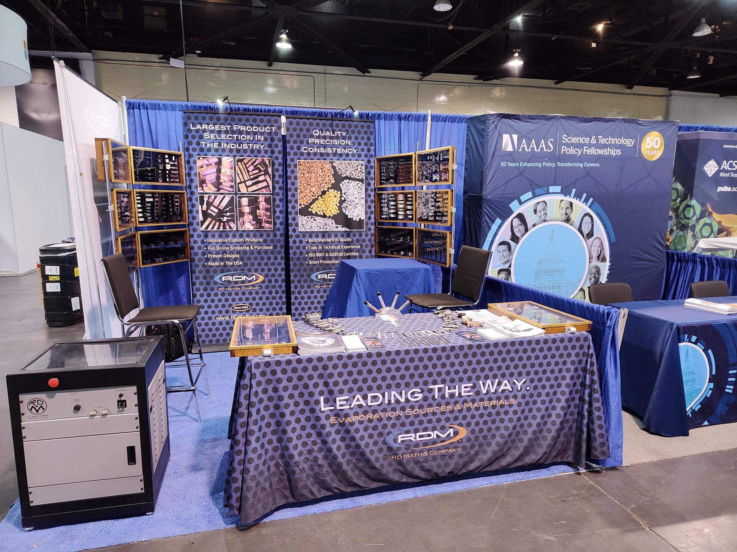 Singe booth setup at APS Global Physics Summit 2025