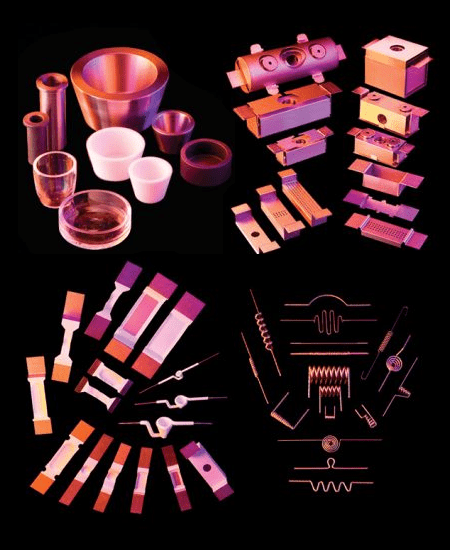 Showcase of various different types of RD Mathis evaporation sources for thermal evaporation