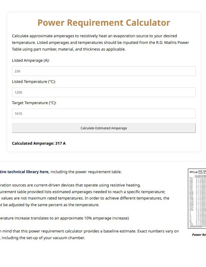 Power Requirement Calculator preview